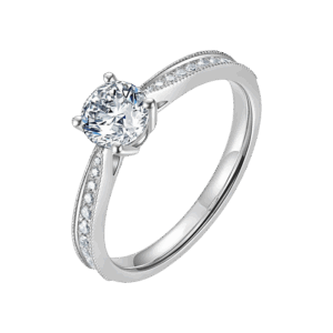 High Carbon Diamond Ring