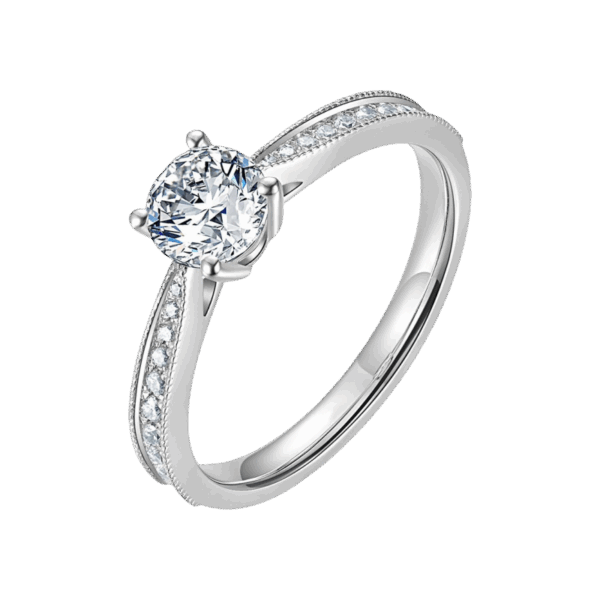High Carbon Diamond Ring